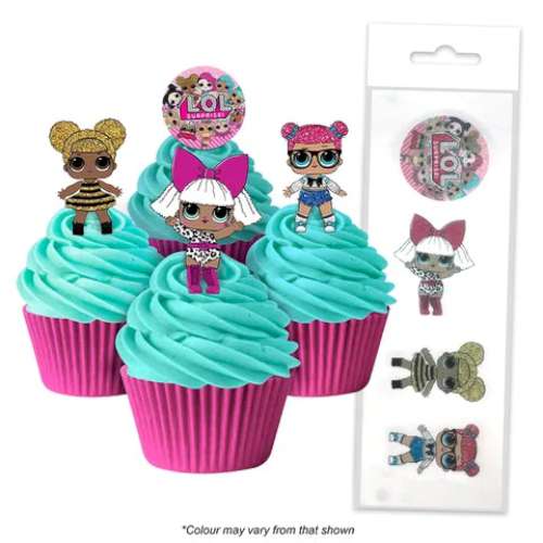 Edible Wafer Paper Cupcake Decorations - Lol Surprise Dolls - Click Image to Close